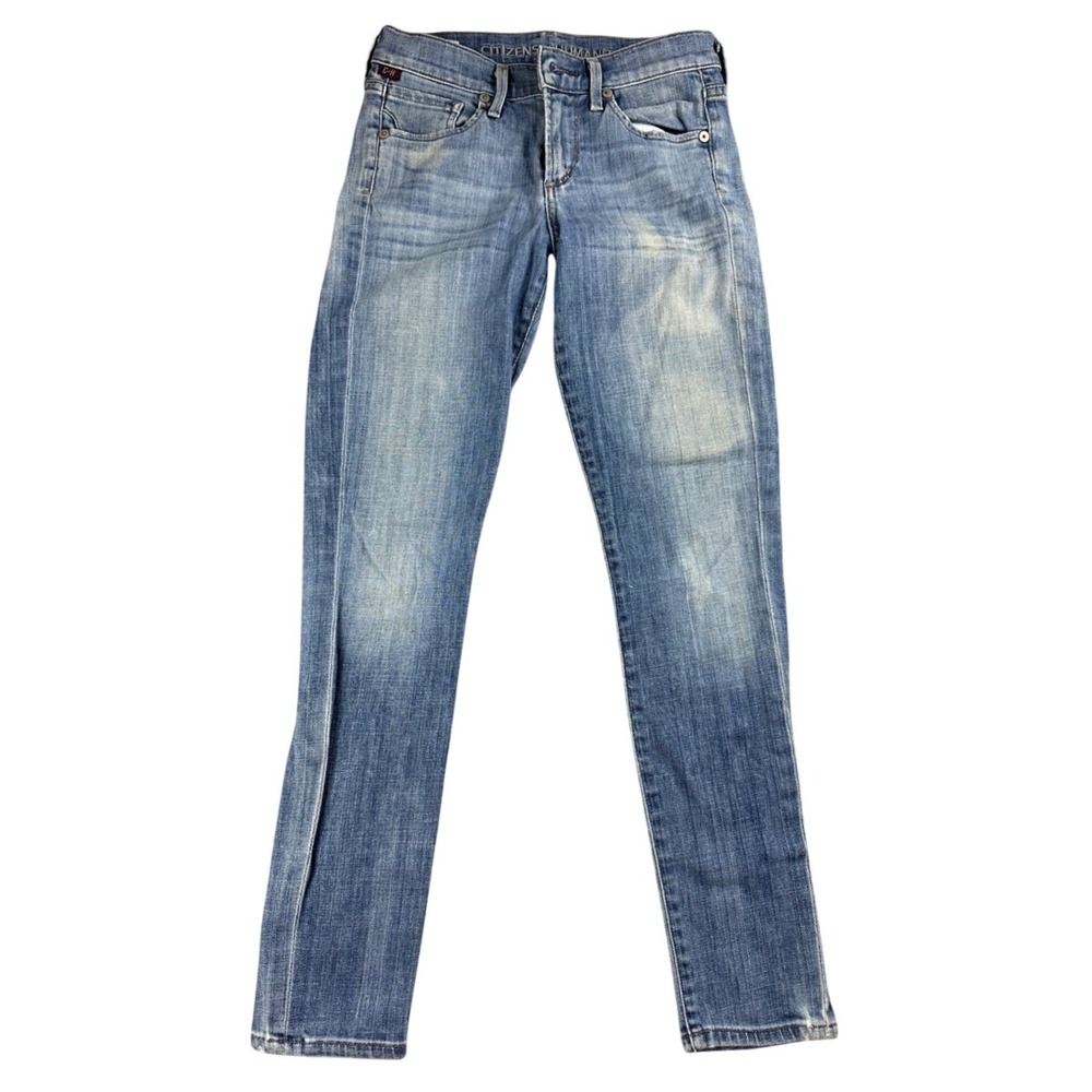 Citizens of Humanity Jeans 24 Blue Thompson‎ Med Rise Cropped Skinny Stretch USA